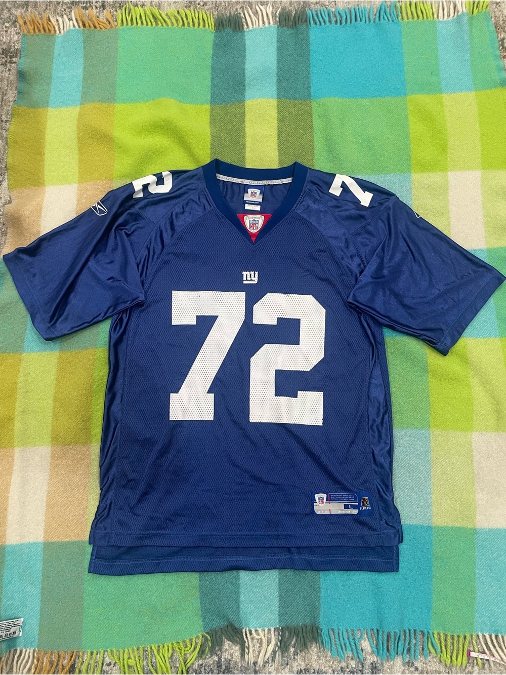 Reebok Authentic Osi Umenyiora #72 New York Giants NFL Jersey Blue Men’s